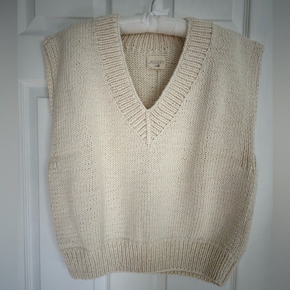 Jaggery London Lunes Vest in Milk